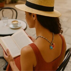 Floral seashell Necklace